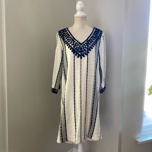 NWOT Soft Surroundings Black & White Coco De Mer Dress - Picture 2 of 10